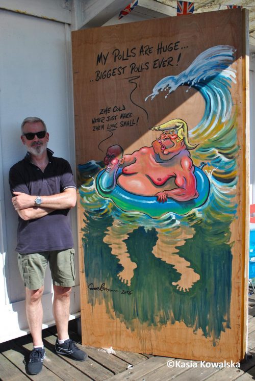 It wouldn't be Herne Bay without a big board from the Independent's Dave Brown