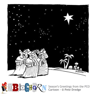 Bloghorn Cartoon Christmas 2010