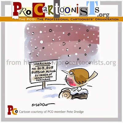 Bloghorn Christmas card 2008 from the UK Professional Cartoonists’ Organisation