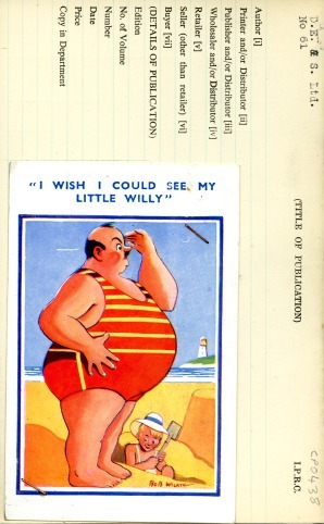 Saucy postcard by Bob Wilkin