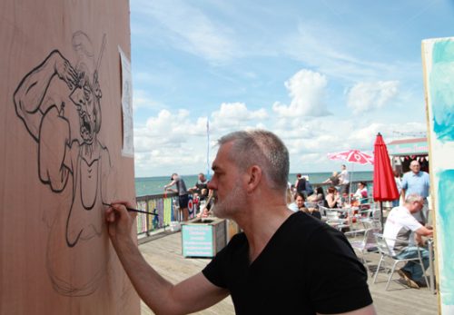 The Independent cartoonist Dave Brown at last year's festival