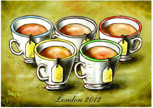 London 2012 cartoon © George Licurici for @procartoonists.org