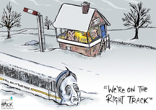 Snow in the UK cartoon © Matthew Buck hack Cartoons @ procartoonists.org