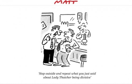 Matt Pritchett of the Telegraph on Mrs Thatcher