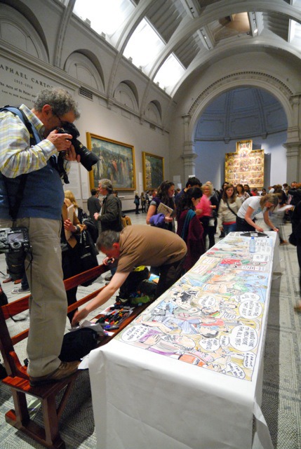 Photographer at The Big Draw 2012. Image © Mika Schick @ procartoonists.org