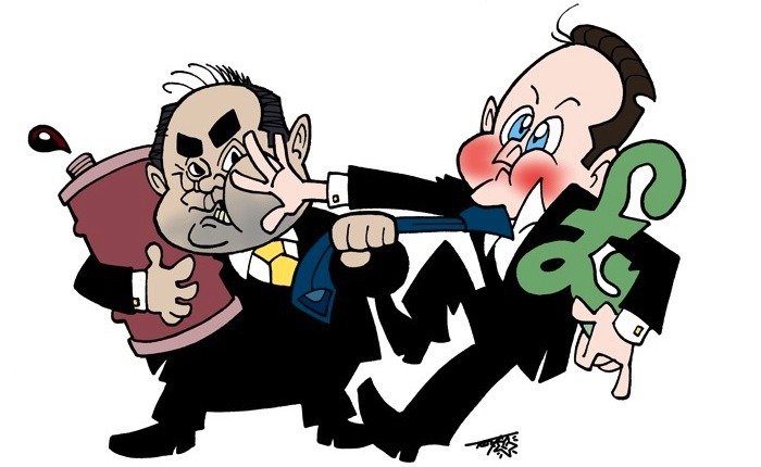 Salmond and Cameron From The Auld Acquaintance © Scottish Cartoon Art Studio