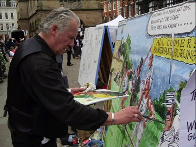 Bill Stott at the Shrewsbury Cartoon festival