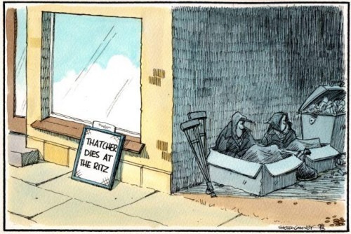Steven Camley of The Herald on Mrs Thatcher @ procartoonists
