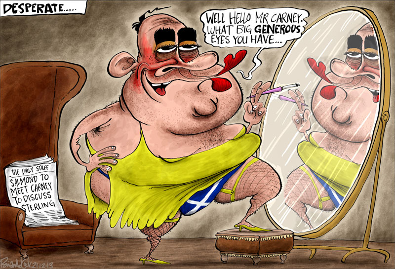 Alex Salmond cartoon © Brian Adcock