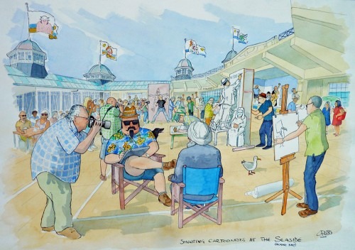 Shooting Cartoonists at the Seaside (Herne Bay) © David Cross