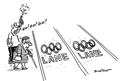Pete Dredge Olympics cartoon