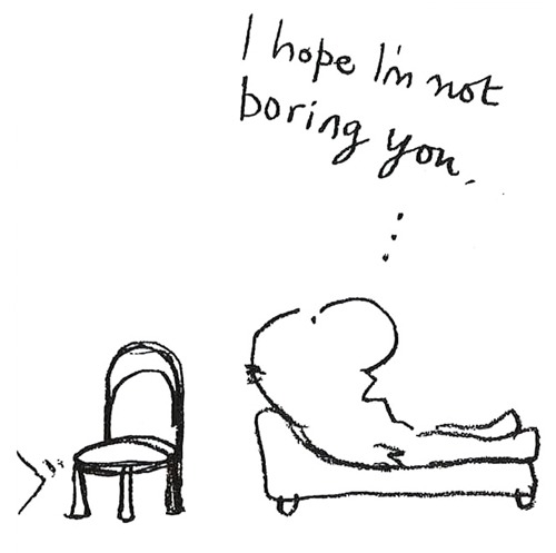 "I hope I'm not boring you."  © Mel Calman @Procartoonists.org