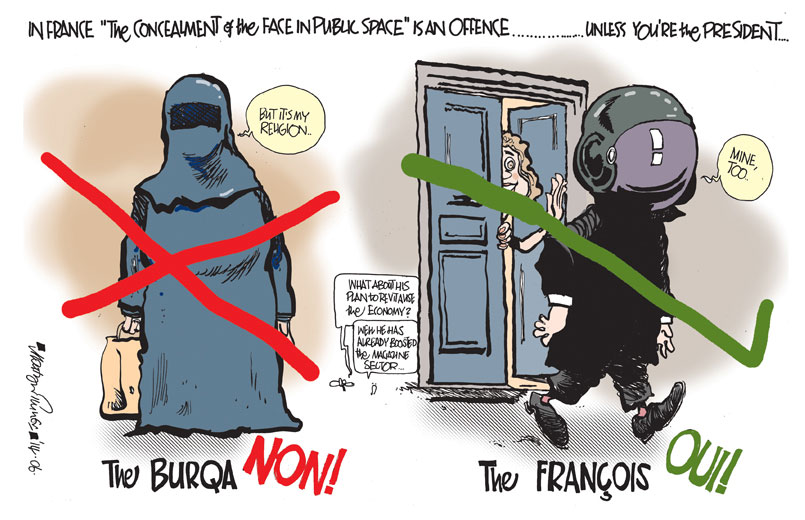 Francois Hollande cartoon by Martyn Turner