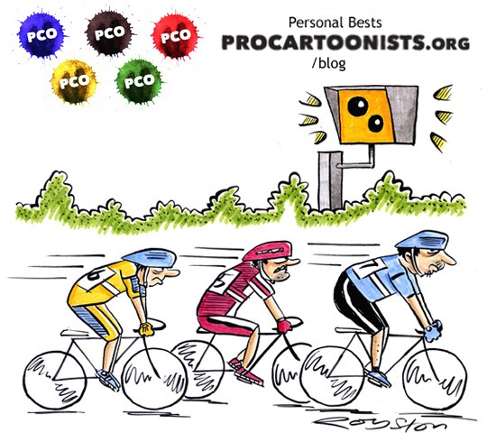 Cycling cartoon by Royston Robertson