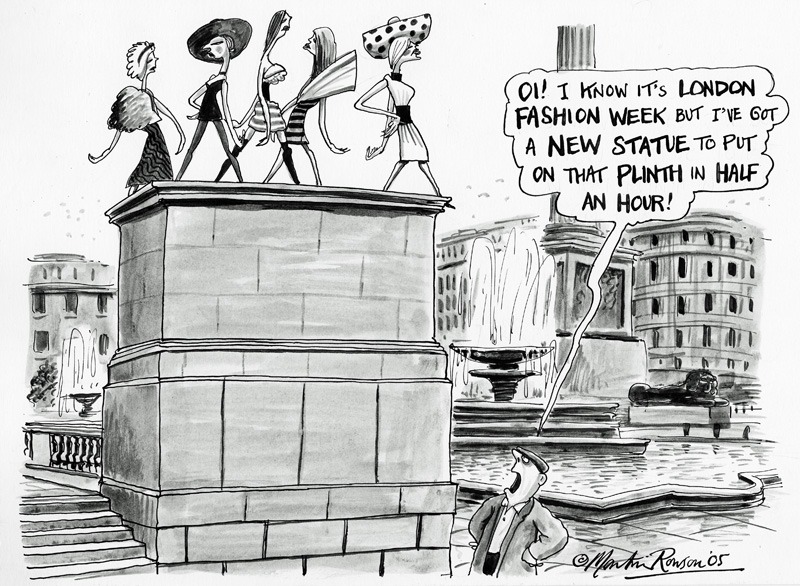 From the Satirical City exhibition by Martin Rowson
